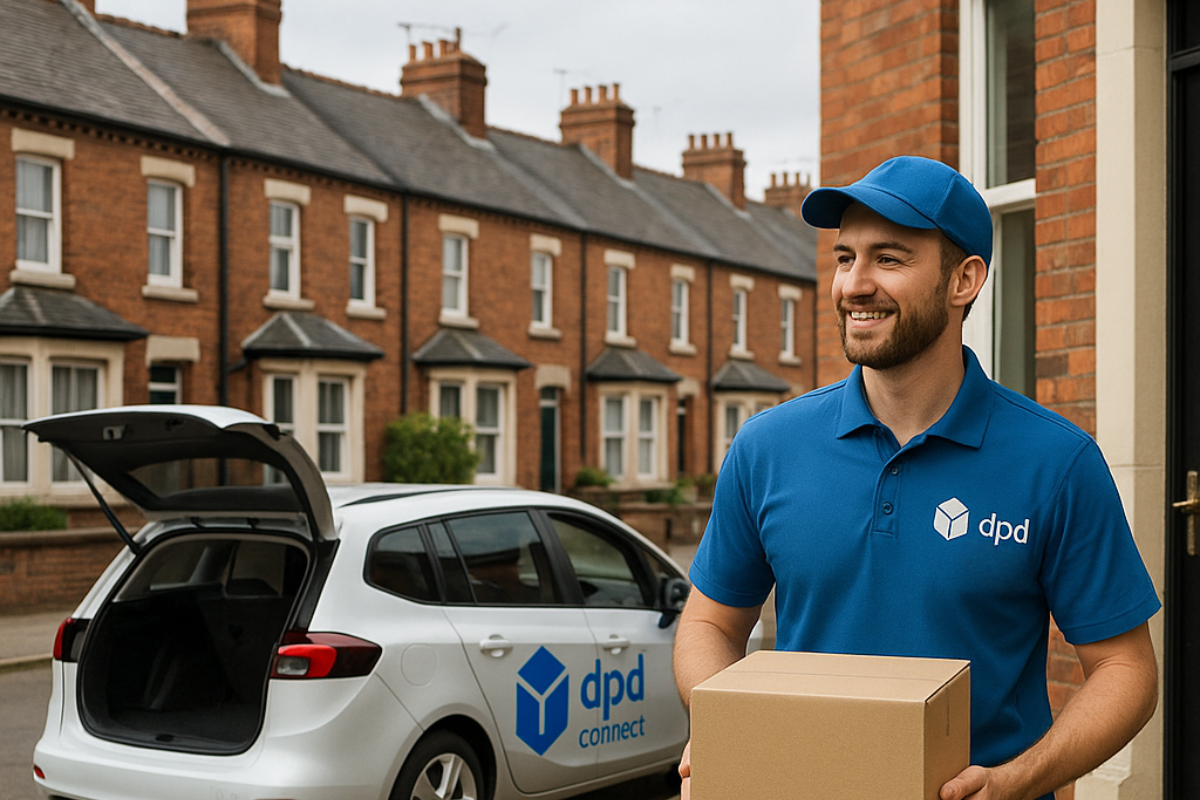 a dpd connect driver using a white family car for deliveries - dpd delivery jobs near me