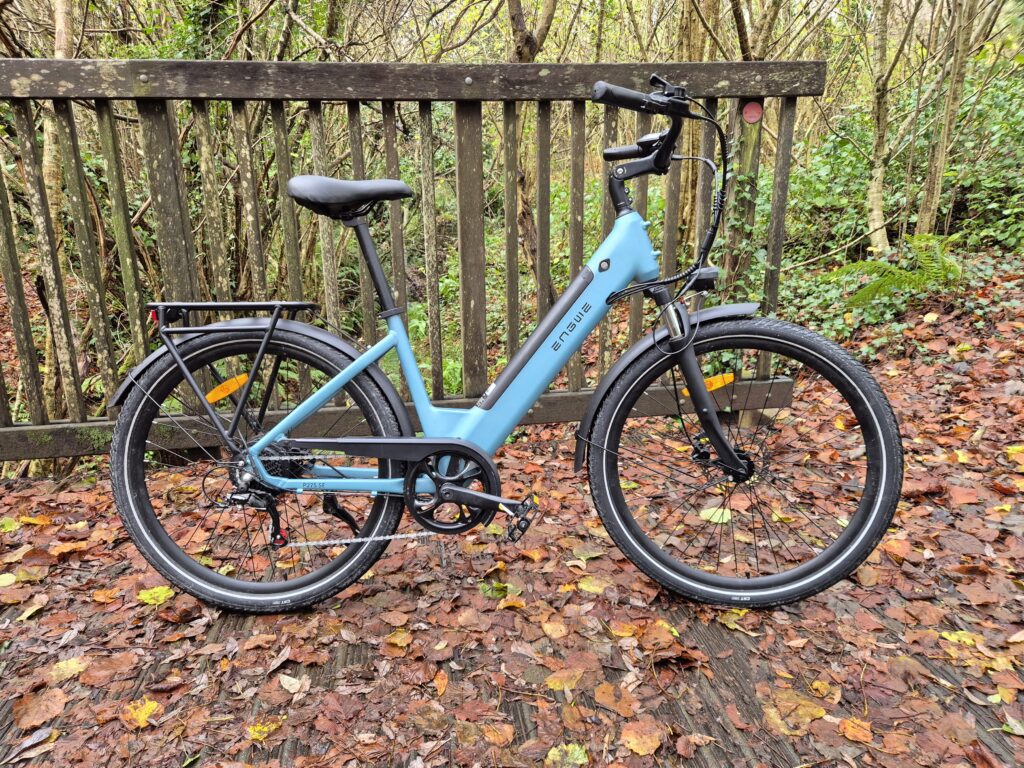 engwe p275se on a footbridge